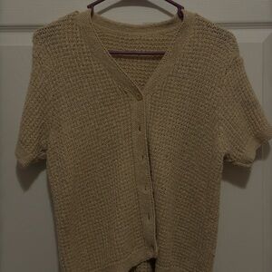 Vintage Knit Short Sleeve Cardigan